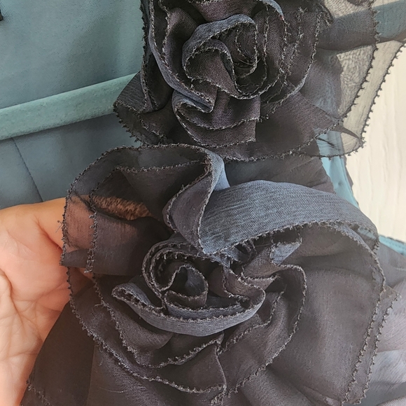 Adrianna Papell Blue Sheath Mini Dress Sleeveless Scoop Neck - Picture 4 of 8